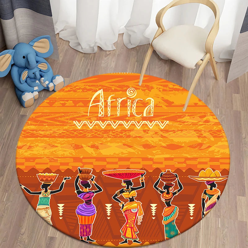 Tapis Rond AFROGIRL (11 Styles) - V1