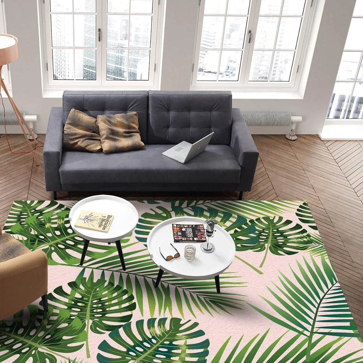 Tapis FEUILLES DE JUNGLE (15 Styles) - V4