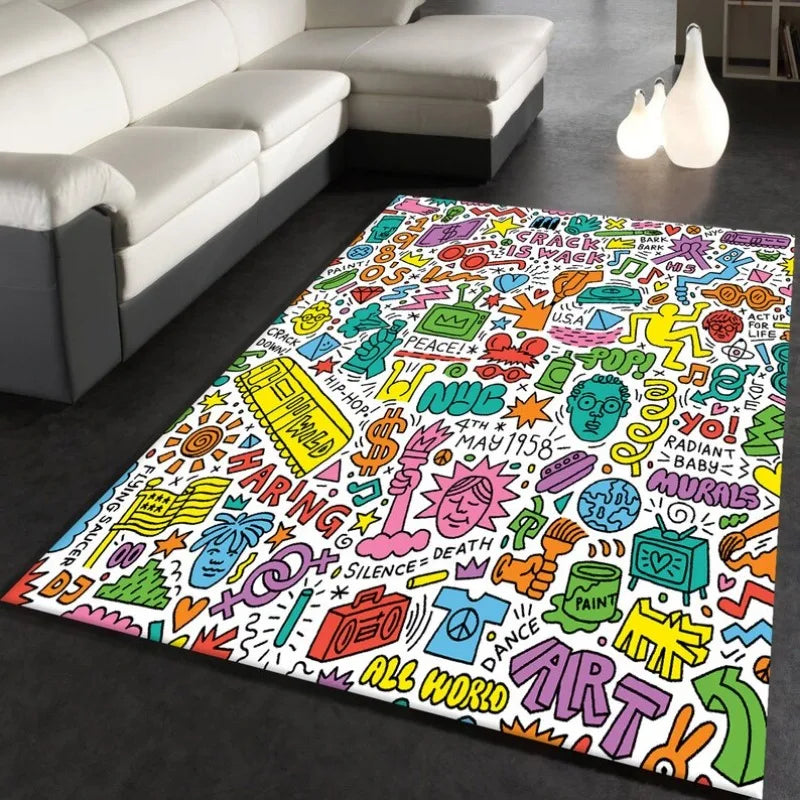 Tapis Cartoon Graffiti - (11 Styles) - V1