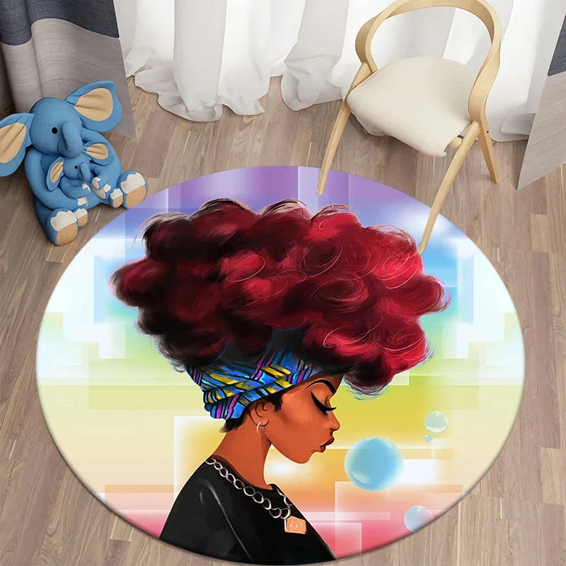 Tapis Rond AFROGIRL (11 Styles) - V3