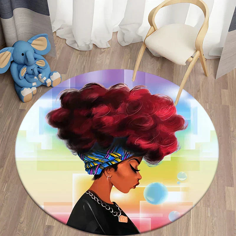 Tapis Rond AFROGIRL (11 Styles) - V11