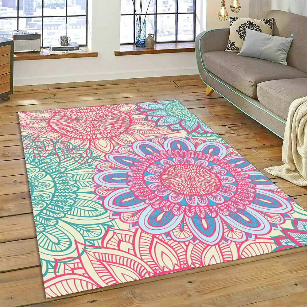 Tapis Rectangle FLEURS DE YOGA (17 Styles) - V4