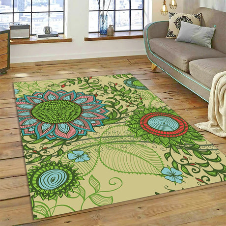 Tapis Rectangle FLEURS DE YOGA (17 Styles) - V1