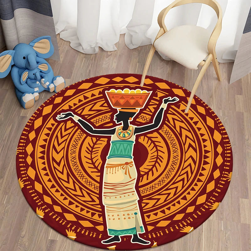 Tapis Rond AFROGIRL (11 Styles) - V1