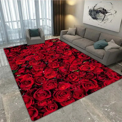 Tapis-floral-fleurs-luxueux-salon-chambre-decoration-bouquet-rose-rouge-saint-valentin-idee-cadeau