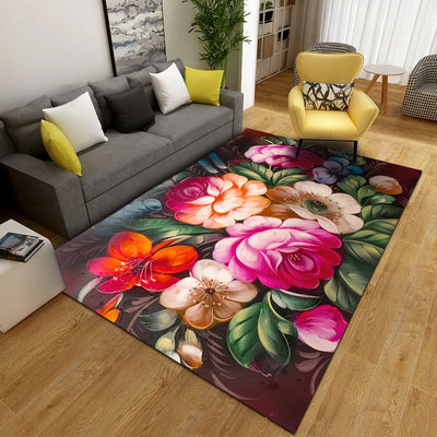 Tapis-floral-fleurs-luxueux-salon-chambre-decoration-effet-ancien