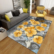 Tapis-floral-fleurs-luxueux-salon-chambre-decoration-jaune-tulipe