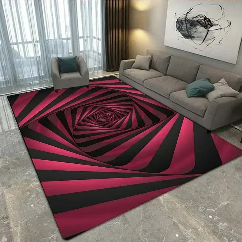 Tapis-geometrique-rose-luxueux-salon-chambre-decoration-illusion-optique