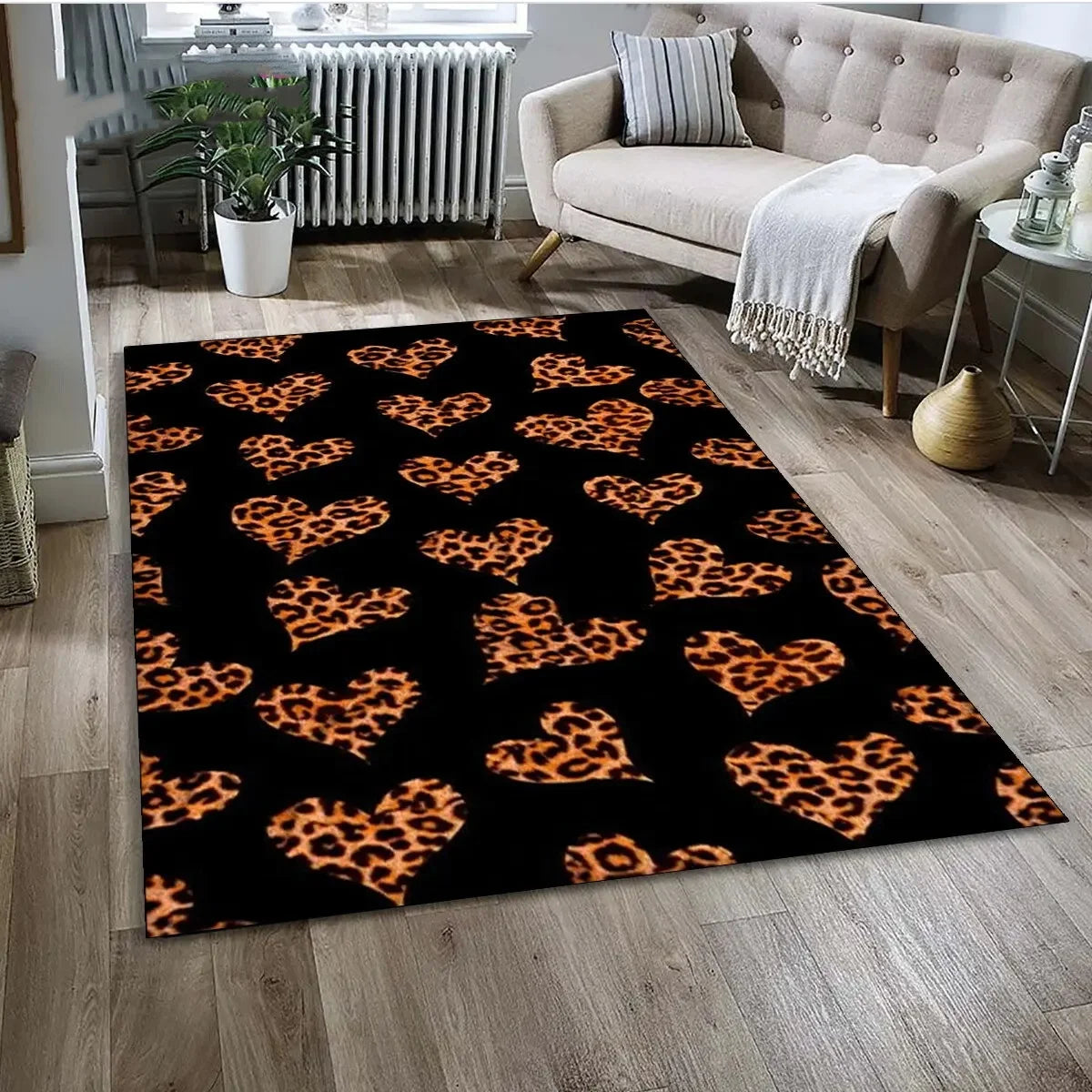 Tapis-leopard-motif-animal-rectangle-luxueux-salon-chambre-decoration-design-coeur-noir