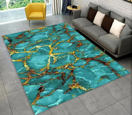 Tapis-marbre-effet-luxueux-salon-decoration-bleu